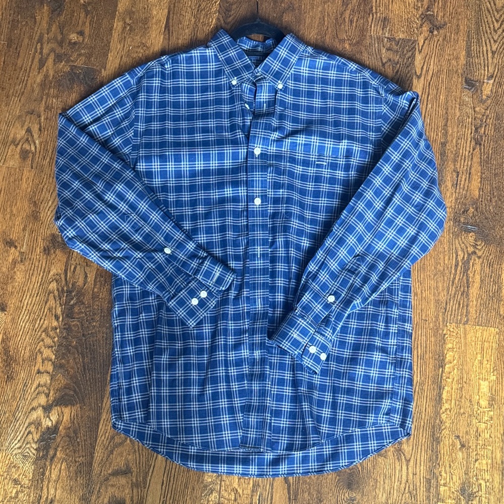 Orvis Blue Plaid Button-Down Shirt - Men's